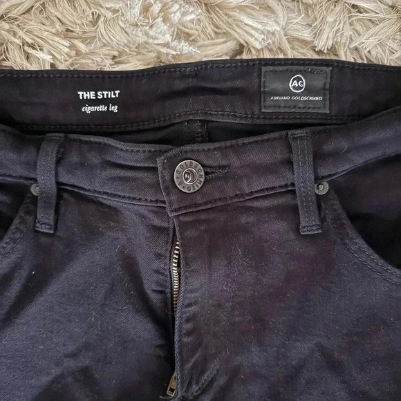 AG Denim The Stilt cigarette leg in black size 29R - Picture 2 of 11